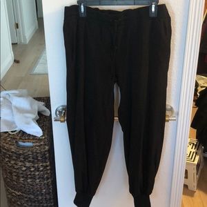 Black silk jogger